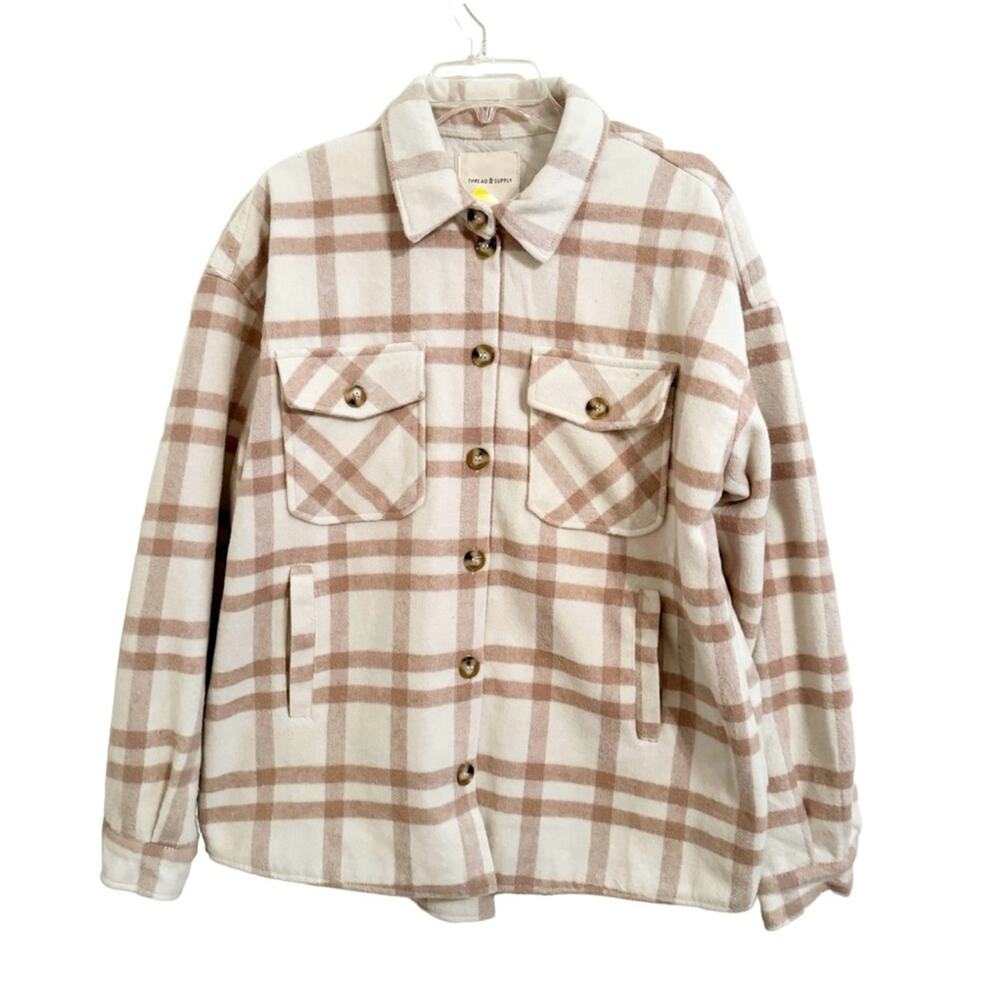 Thread & Supply Tullis Shacket for Women in Cream/Tan